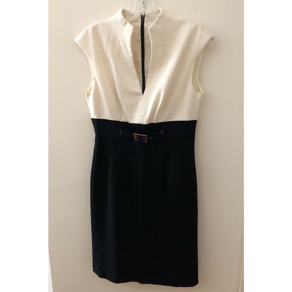 NEW! Trina Turk Off-White & Black Classic Dress Size 4